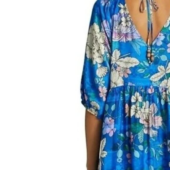 Johnny Was Blue Dove A-line Cover-Up Dress Size M NWT $278 - Picture 5 of 6